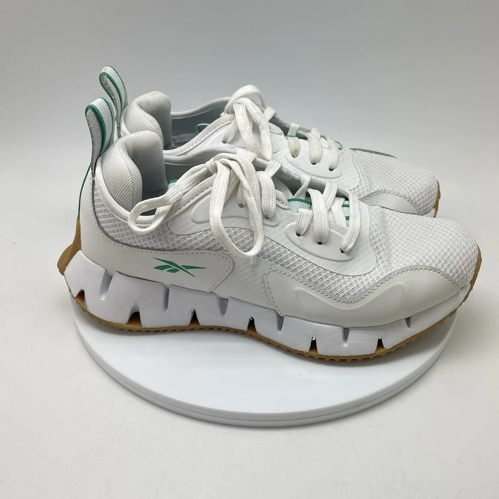 Reebok‎ Sneakers Womens 8.5 Zig Dynamica R30106W White Green Running Shoes